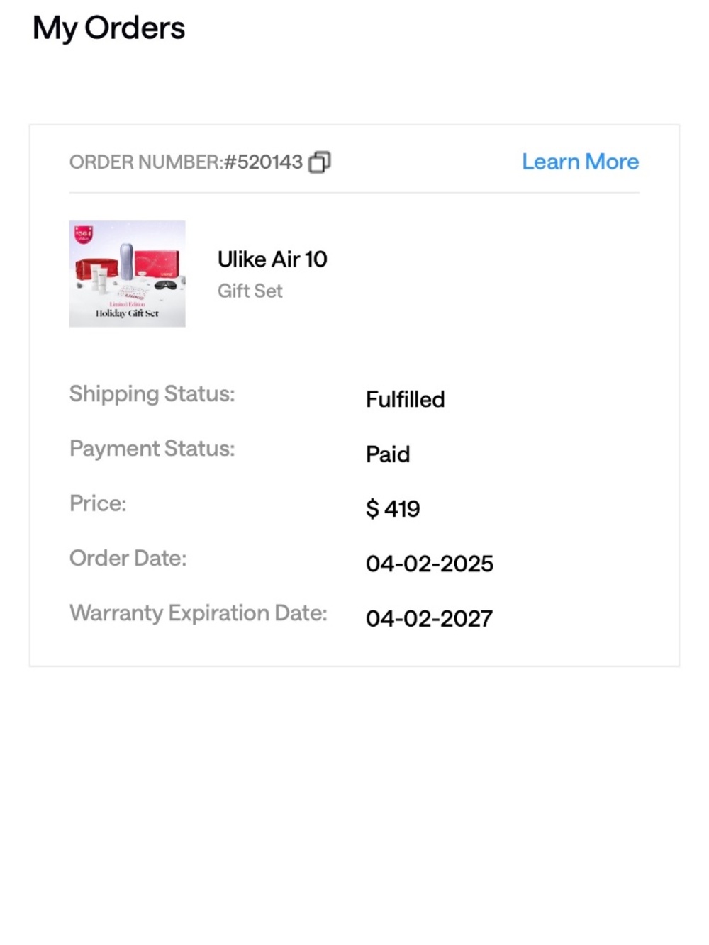Ulike 10 limited gift set - Picture 5 of 5